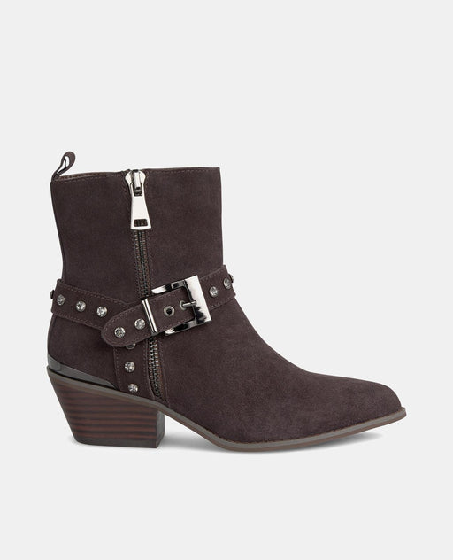 ANKLE BOOT WITH STUDDED BUCKLE