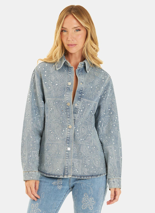 CAMICIA IN DENIM CON STRASS