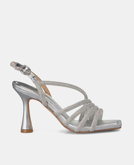 CIRCULAR CROSSED HEEL SANDAL