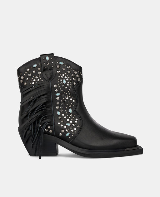 FLAT ANKLE BOOT WITH BANGS