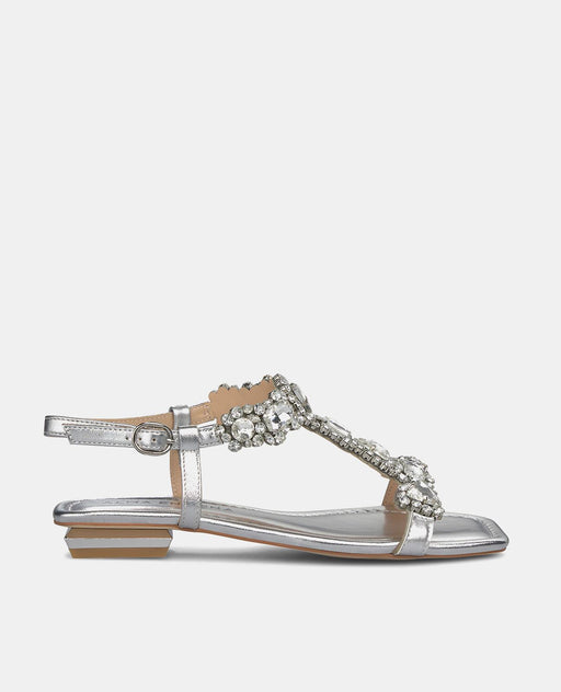 FLAT SANDAL WITH RHINESTONES