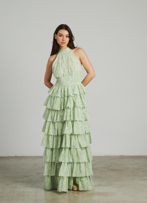 VESTIDO VOLANTES HALTER