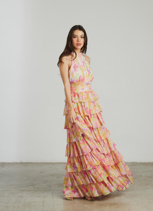 VESTIDO VOLANTES HALTER
