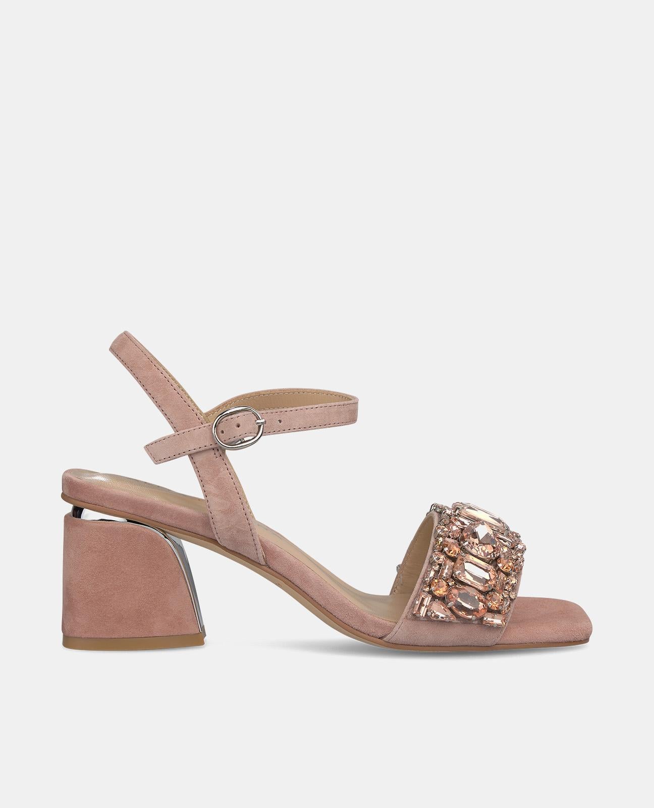 BAND SANDAL WITH RHINESTONES