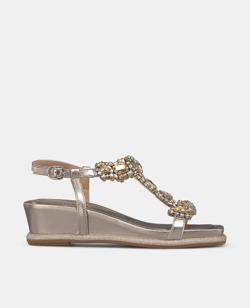 SANDALE COMPENSÉE AVEC STRASS