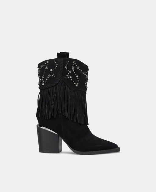 BOTTINES AVEC CLOUS ET FRANGES