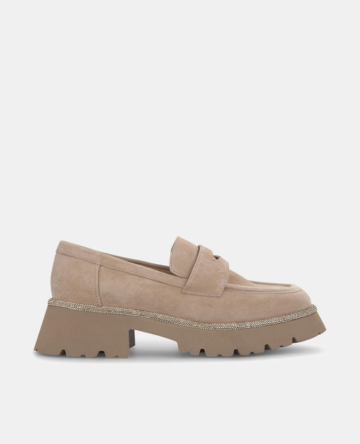 MOCCASIN WITH PLATFORM STRAP