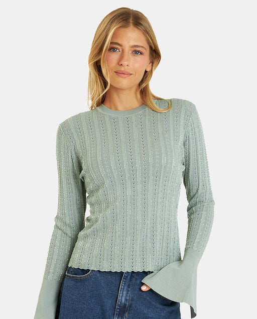 DURCHBROCHENER STRICKPULLOVER