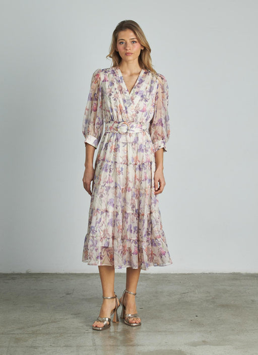 VESTIDO ESTAMPADO CINTURÓN