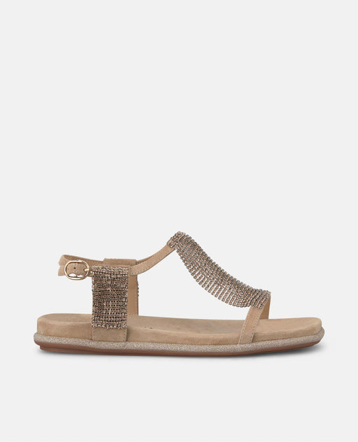 FLAT SANDAL WITH RHINESTONES
