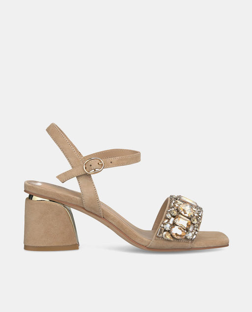 BAND SANDAL WITH RHINESTONES