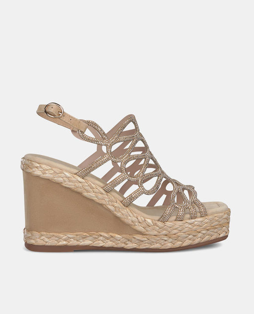 WEDGE WITH RHINESTONE DETAILS