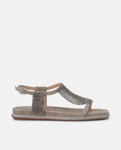 FLAT SANDAL WITH RHINESTONES