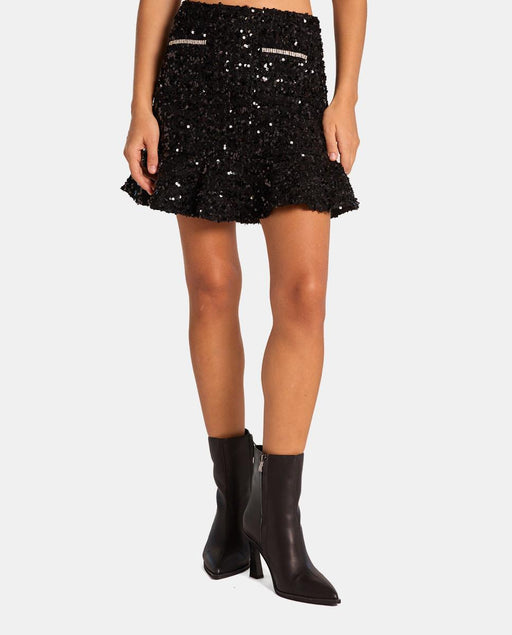 MINI SKIRT WITH SEQUINS