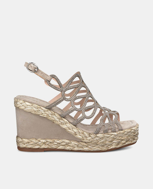 WEDGE WITH RHINESTONE DETAILS