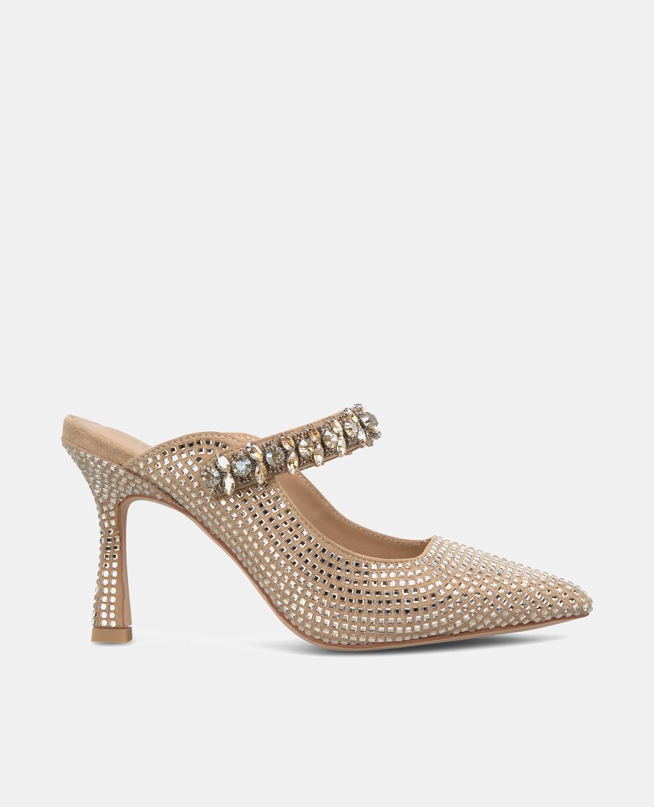 SAPATOS DE SALTO ALTO COM STRASS