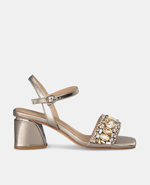 BAND SANDAL WITH RHINESTONES