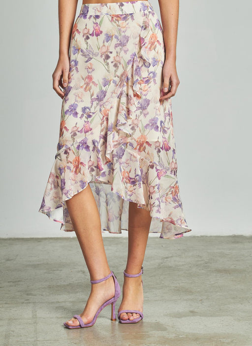 FALDA ESTAMPADA VOLANTES