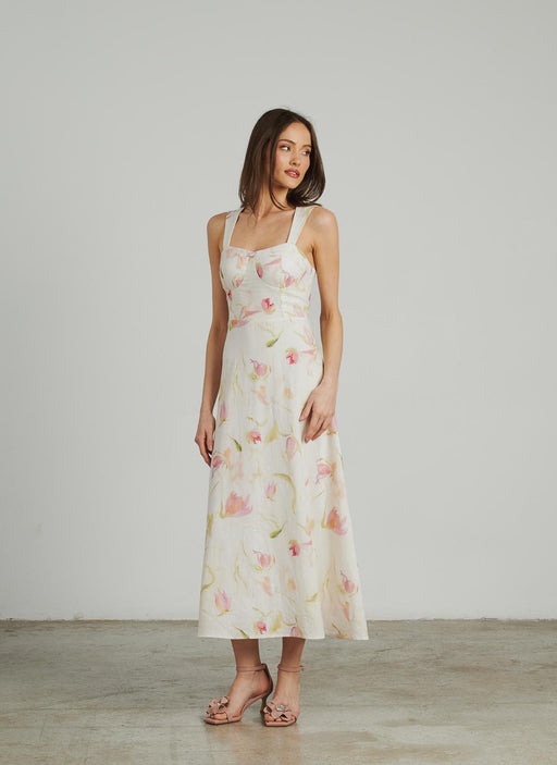 VESTIDO TIRANTES CON FLORES