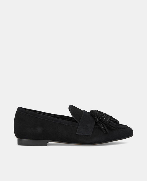 TASSEL LOAFER WITH RHINESTONES