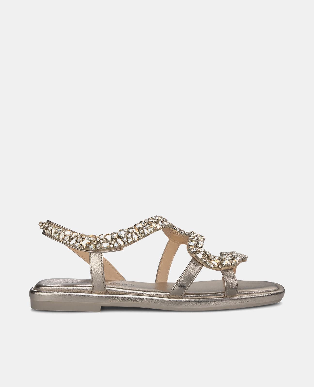 SQUARE TOE SNAKE SANDAL