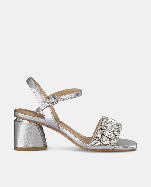 BAND SANDAL WITH RHINESTONES