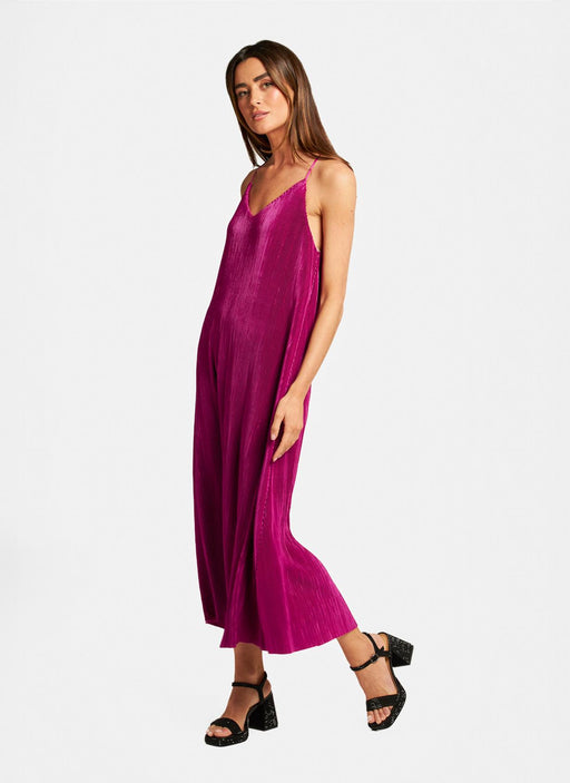 PLEATED MIDI DRESS