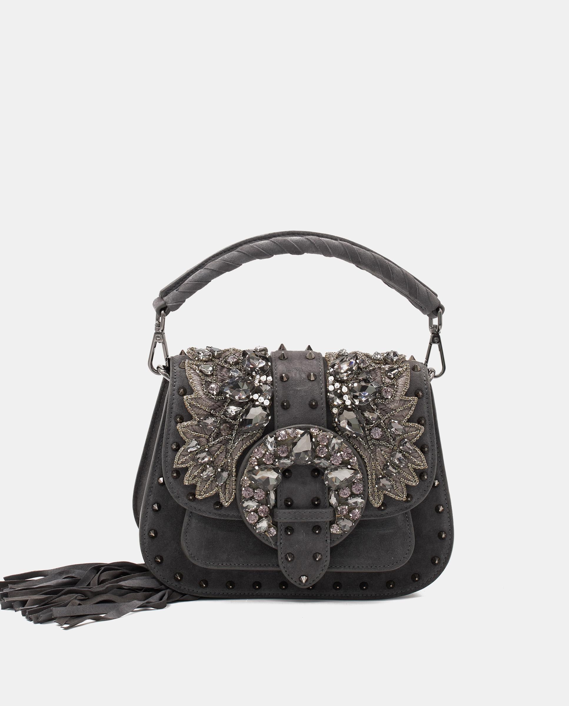 MINI SHOULDER BAG WITH GLITTER DETAIL