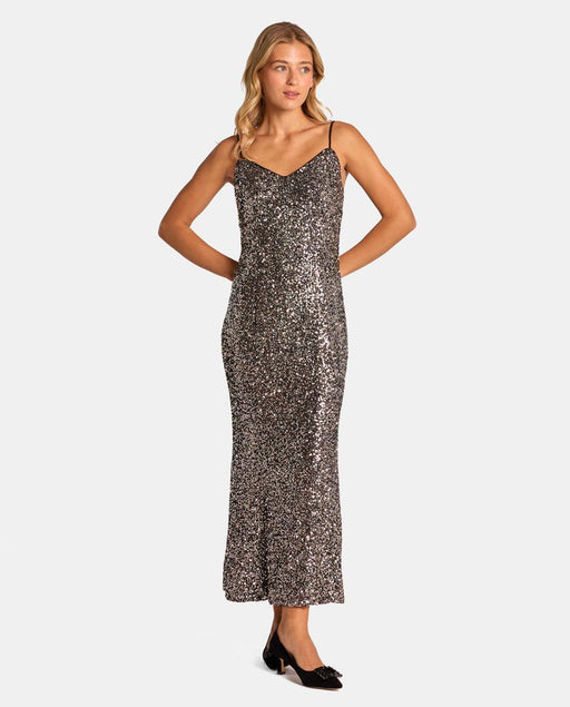 ROBE MIDI À PAILLETTES