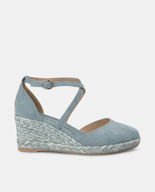 KEILSCHUH MIT GEKREUZTEN RIEMEN