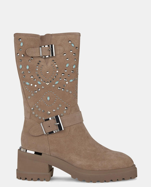 STUDDED STOCKING BOOT