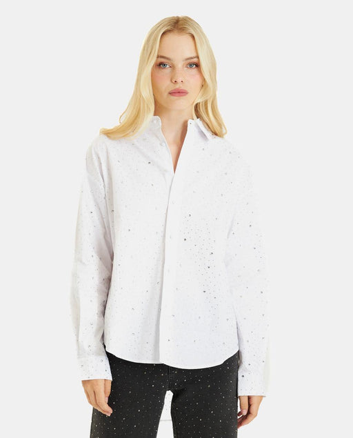 SHIRT WITH RHINESTONE DETAILS