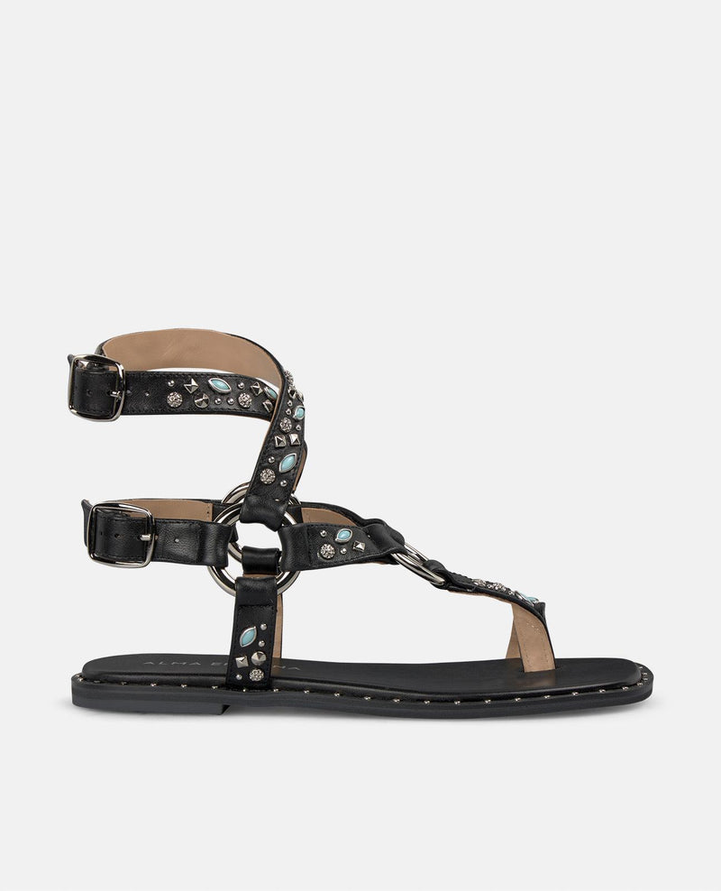 STUDDED TOE SANDAL
