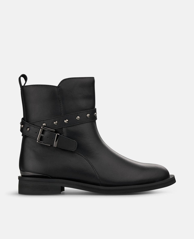 FLAT ANKLE BOOT WITH STUDS DETAILS