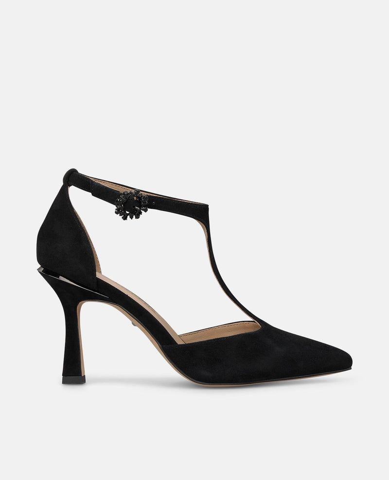 ZAPATO TACÓN PIEL CON HEBILLA