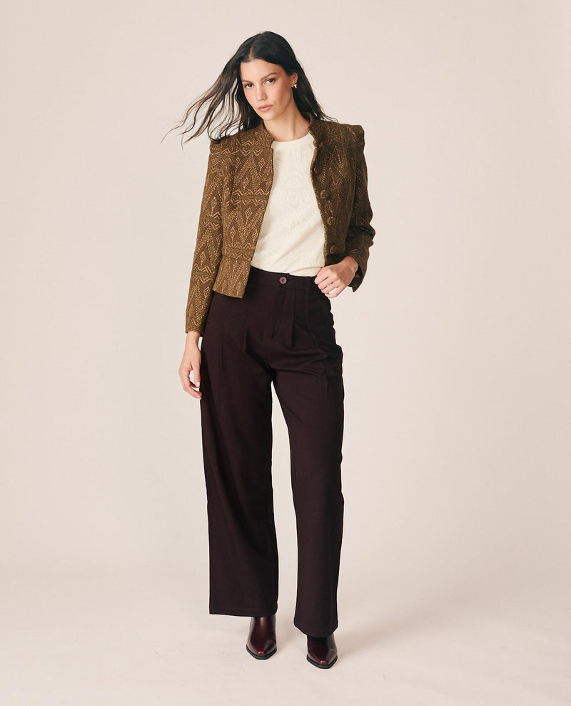 PANTALÓN ANCHO CON PINZAS