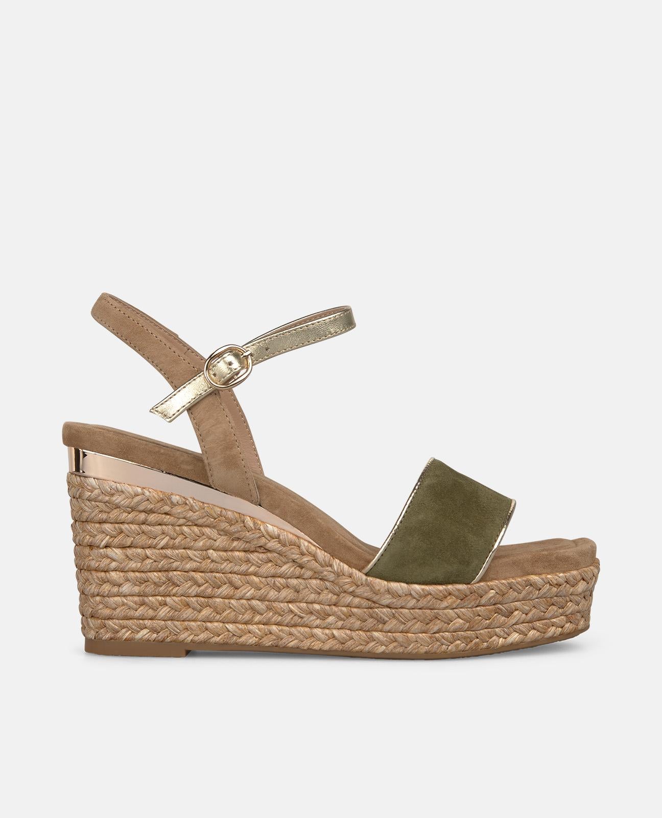 SINGLE STRAP ESPARTO WEDGE SANDAL