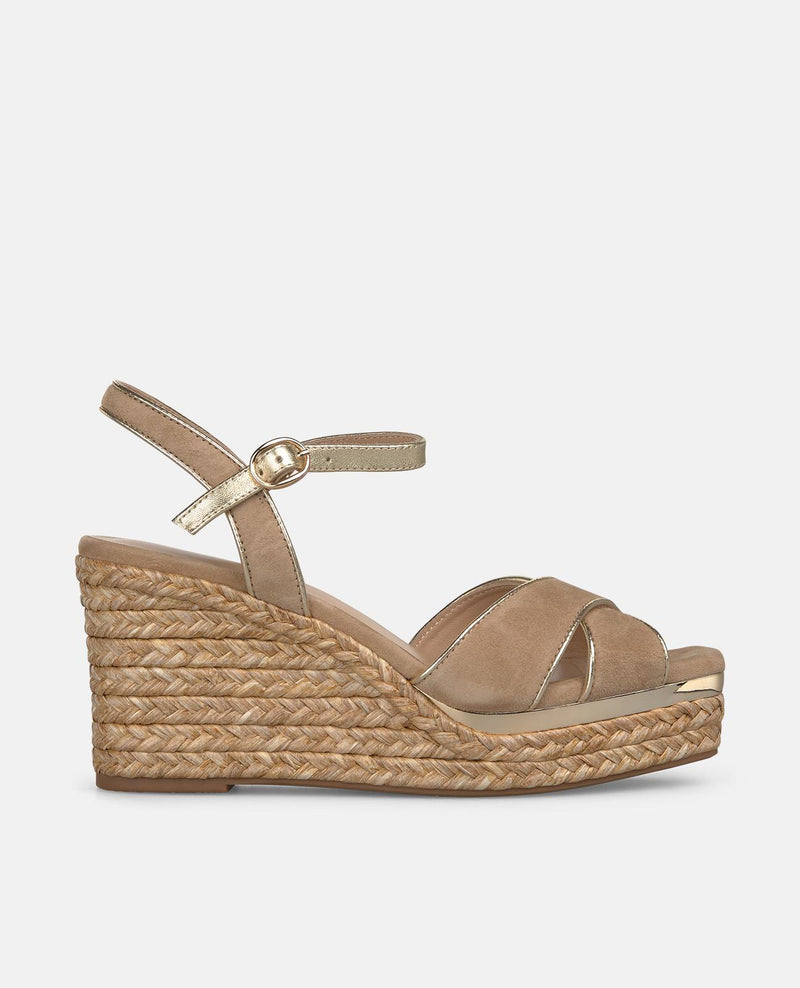 SANDALIA DE ESPARTO DOBLE TIRA CRUZADA