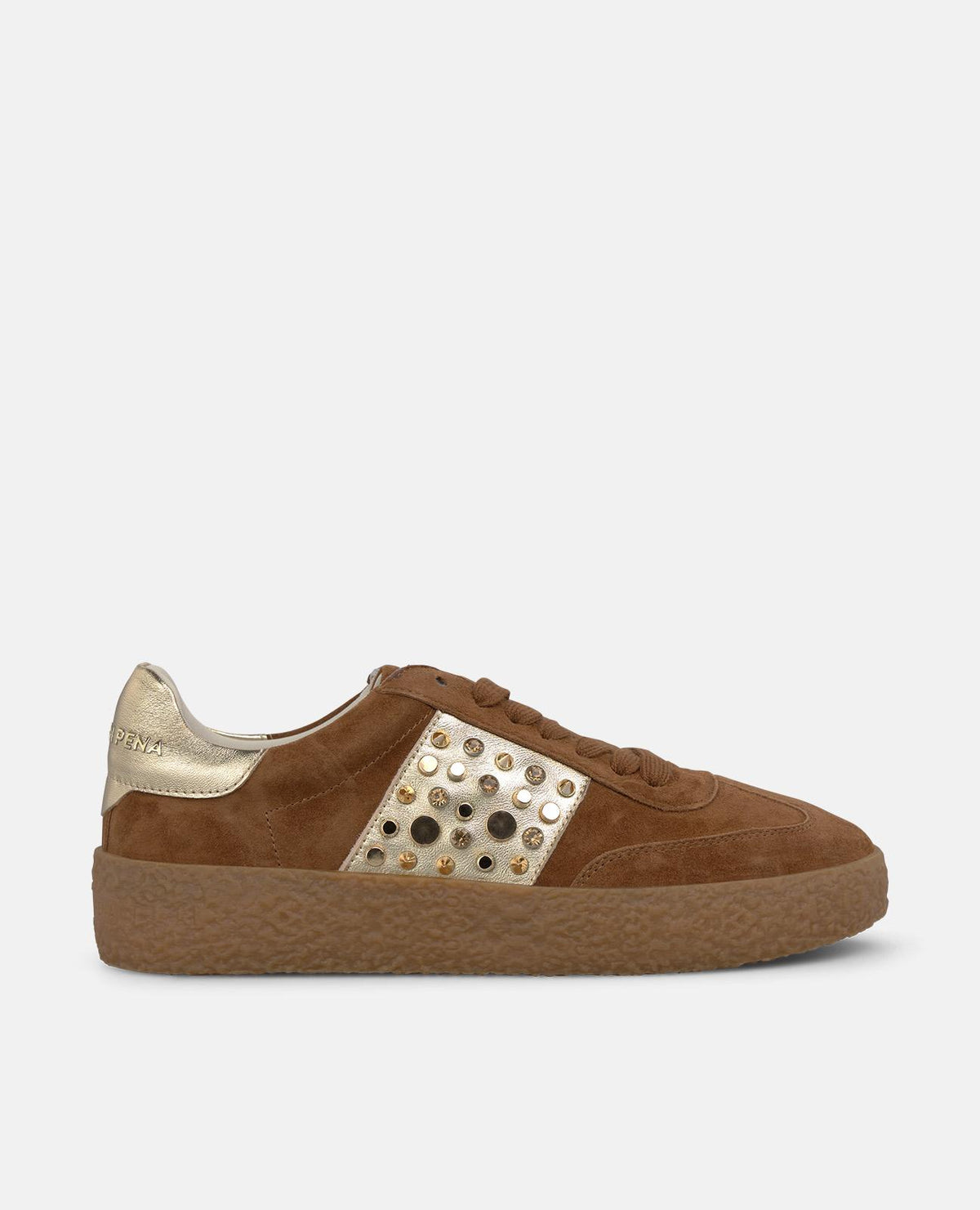 ZAPATILLAS DE ANTE CON PEDRERÍA