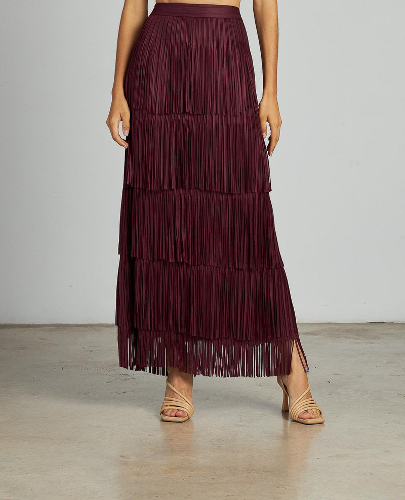 FALDA CUBIERTA CON FLECOS