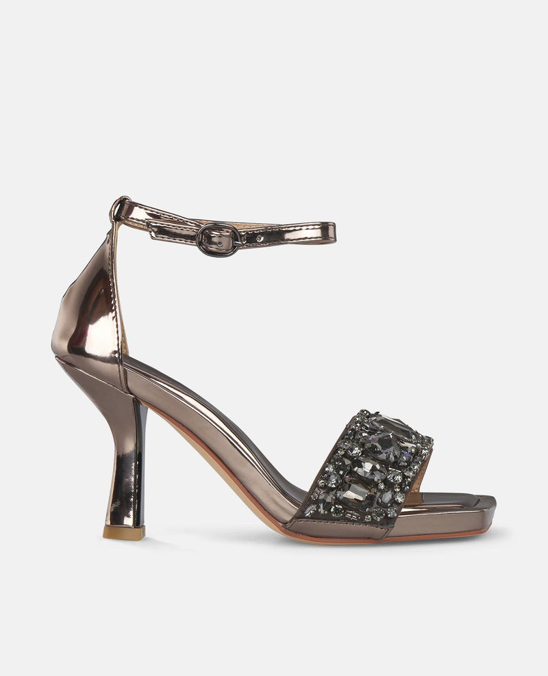 SANDALIA TACÓN TIRA JOYA