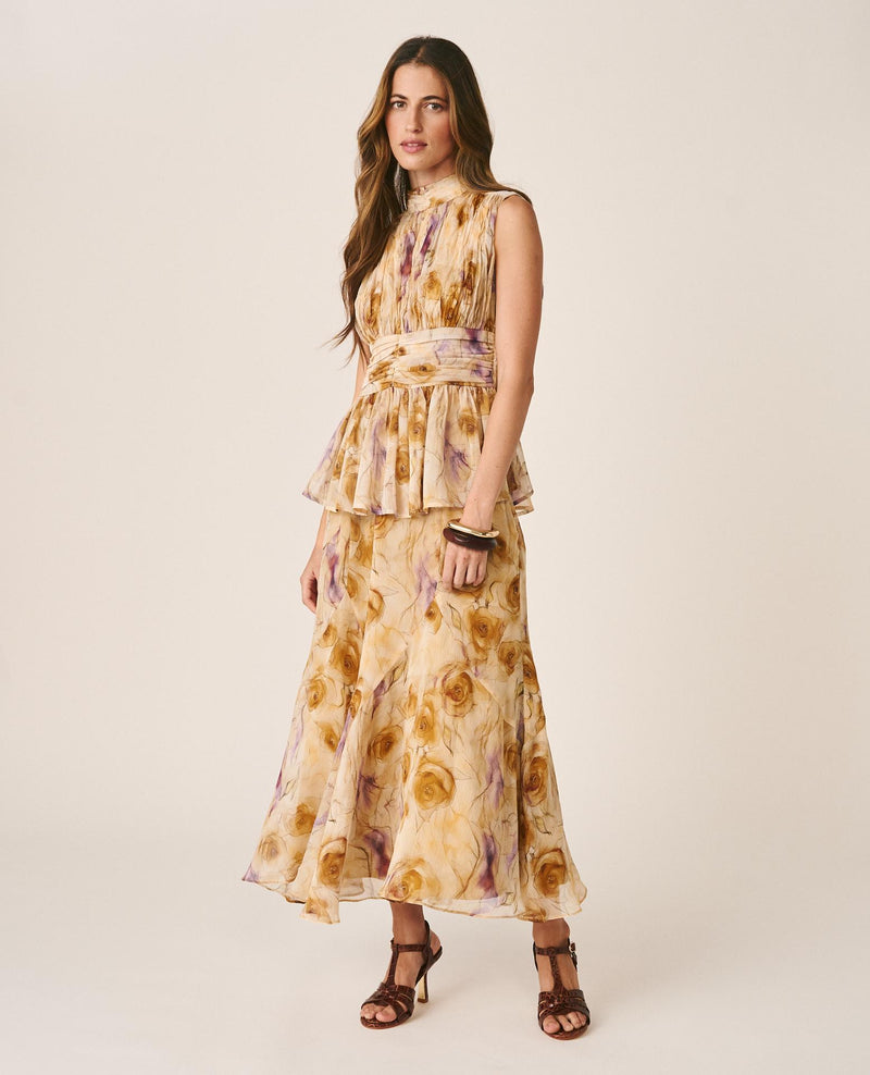 FALDA MIDI FLORAL