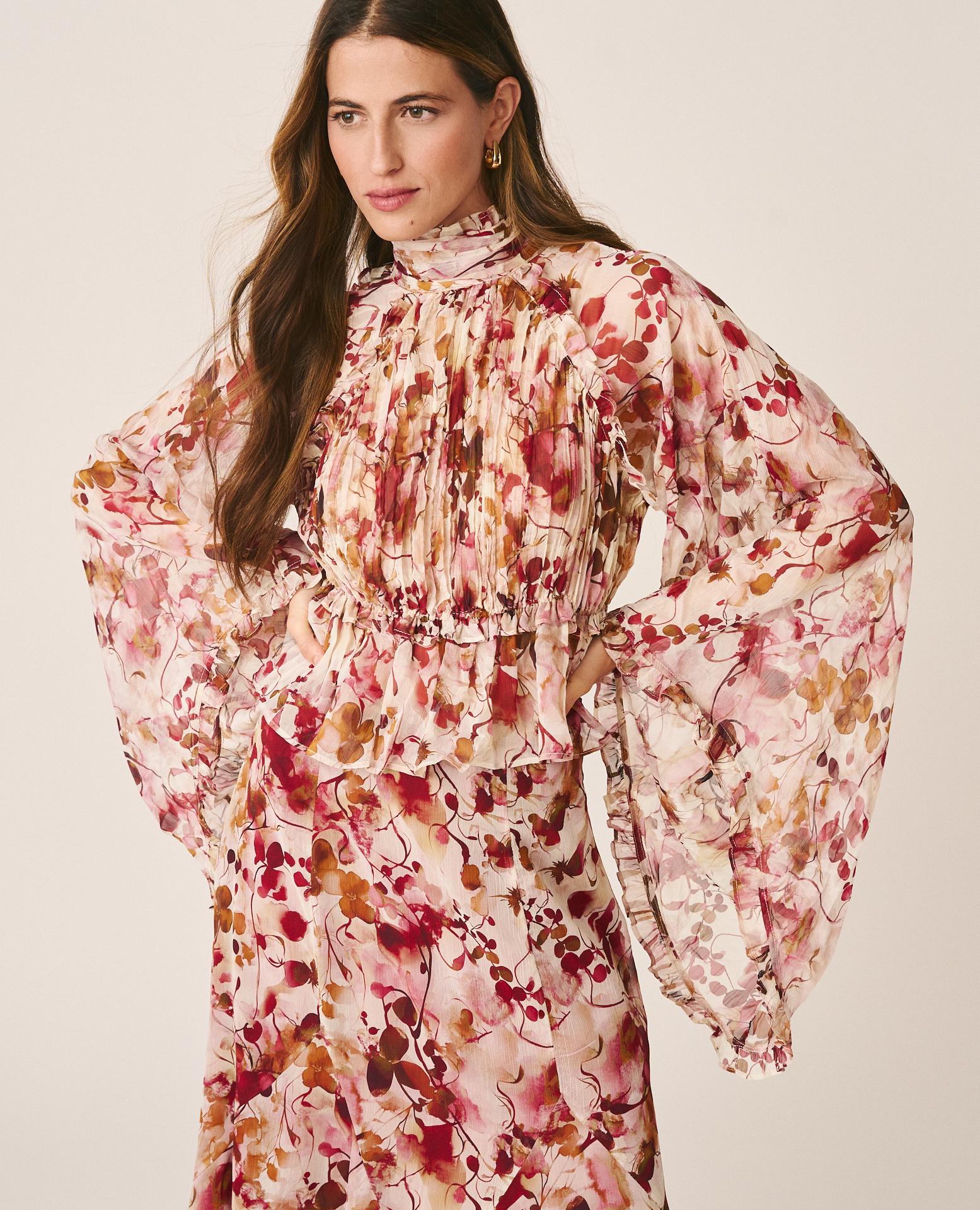 BLUSA PLISADA FLORAL