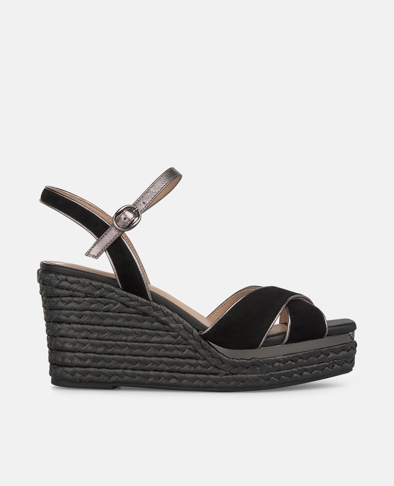 SANDALIA DE ESPARTO DOBLE TIRA CRUZADA