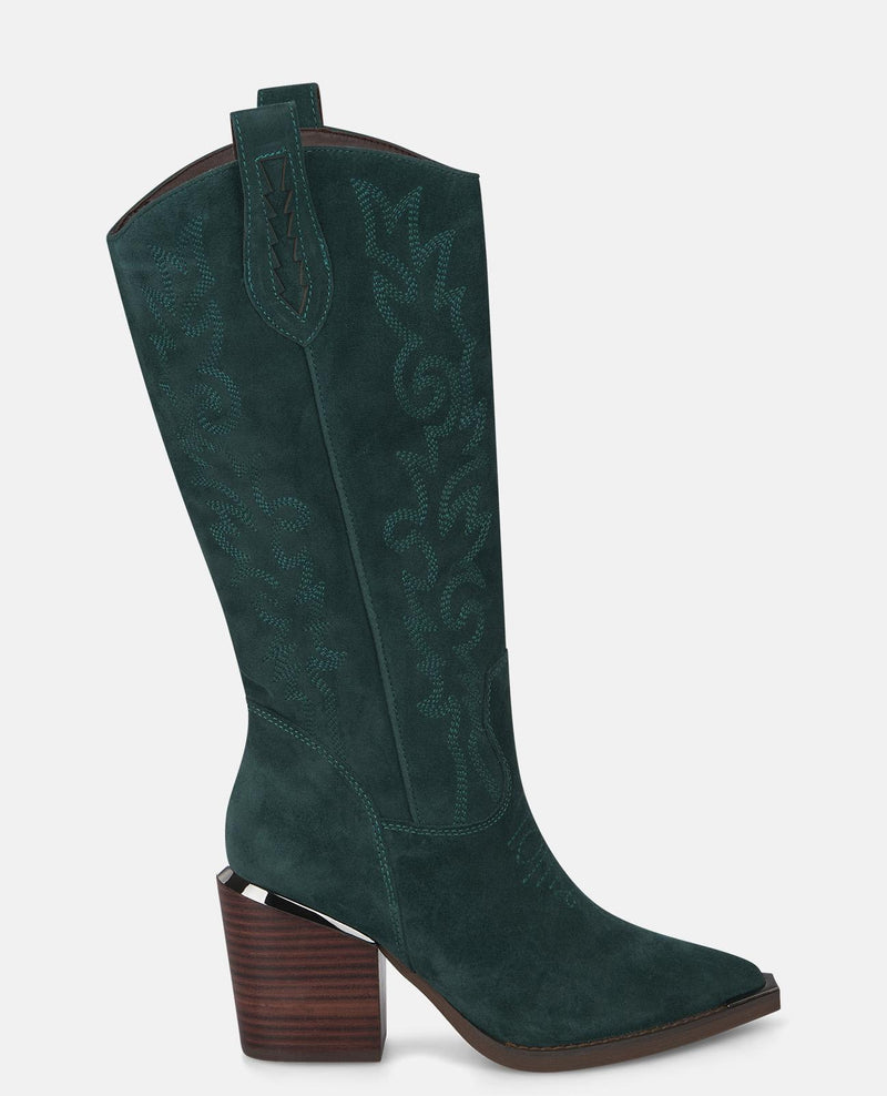 BOTA TACÓN BORDADA