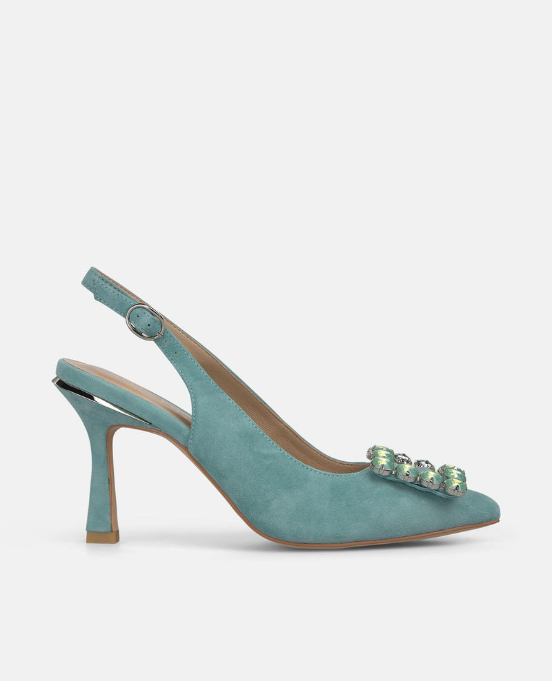 FLAT HEELED SHOE WITH Rhinestone Buckle