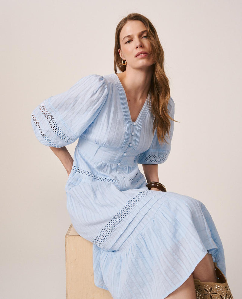 VESTIDO MANGA ABLUSADA
