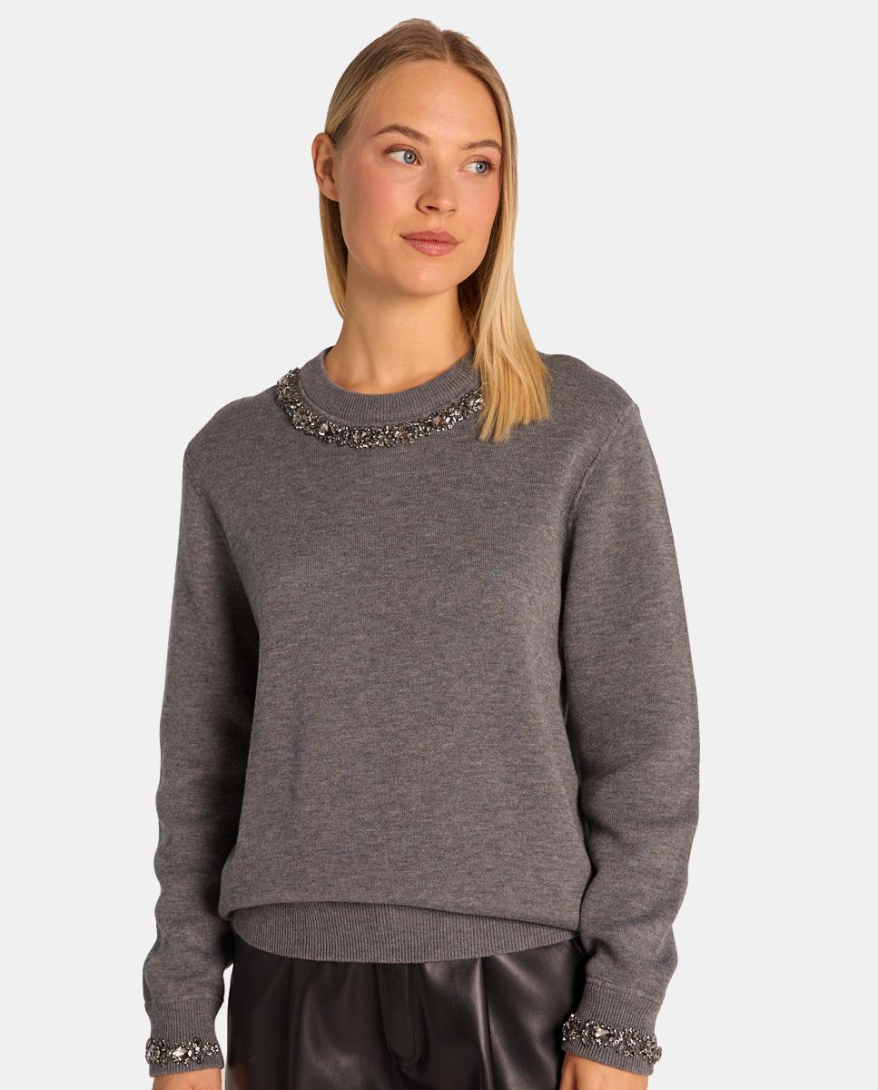 BEAD NECK SWEATER