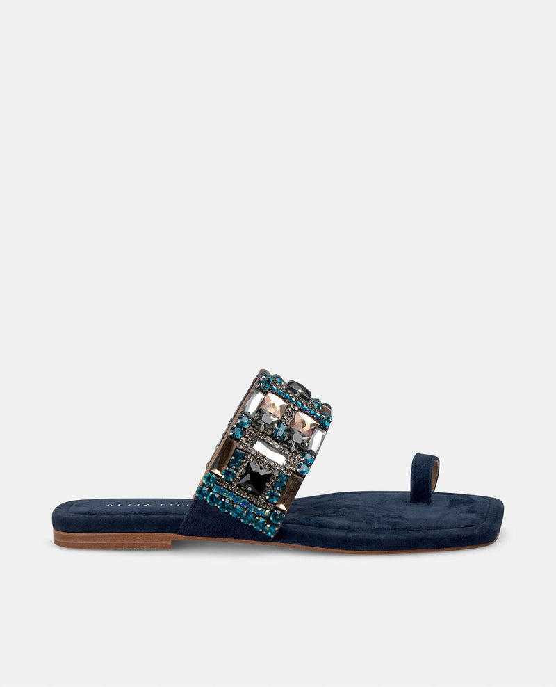 SQUARE TOE BEADED SANDAL