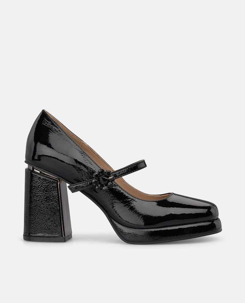 SCARPA CON TACCO IN VERNICE E PIATTAFORMA